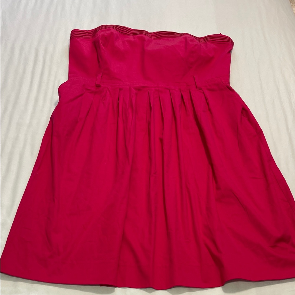 New York & Company Strapless with Pockets, Pink Dress